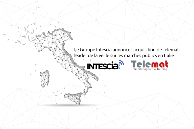 Le Groupe Intescia annonce l’acquisition de Telemat, leader de la veille sur les marchés publics en Italie